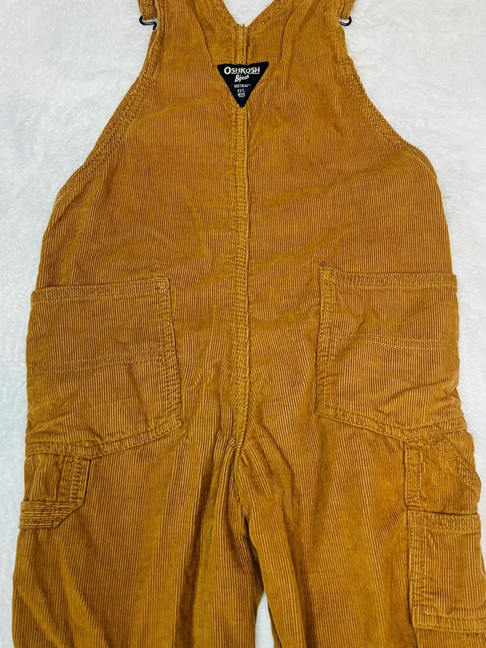 OshKosh B'gosh Mustard Yellow Corduroy Kids Overalls